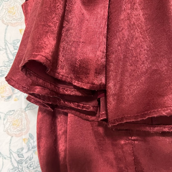 Lulus Constantine Burgundy Satin Maxi Dress - Picture 6 of 9